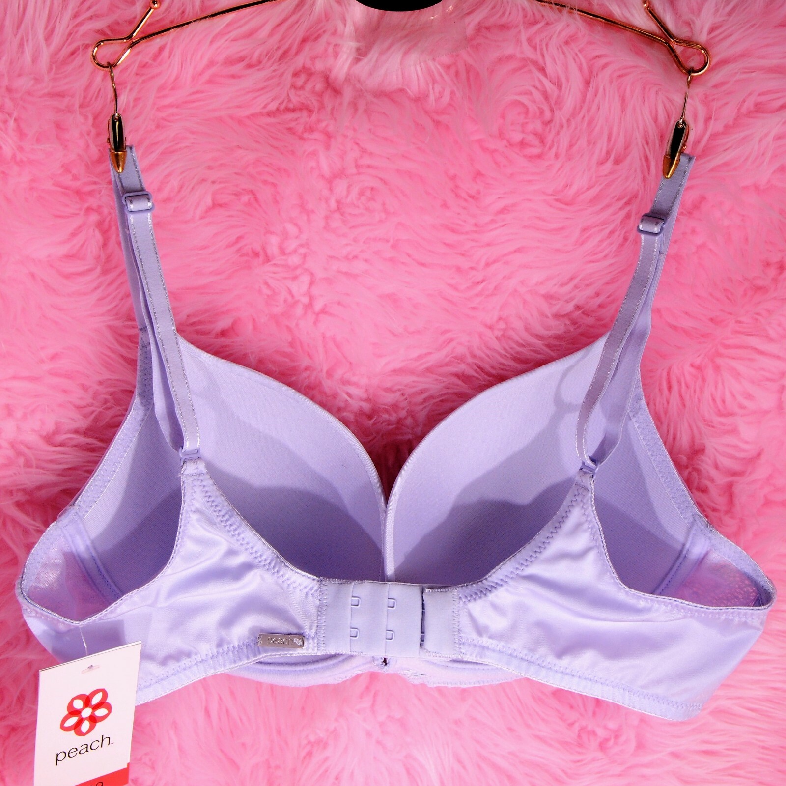 DESIGNER BRA Satin NYLON $75!! molded cup Underwire Plunge 22 sizes 4 Colors!