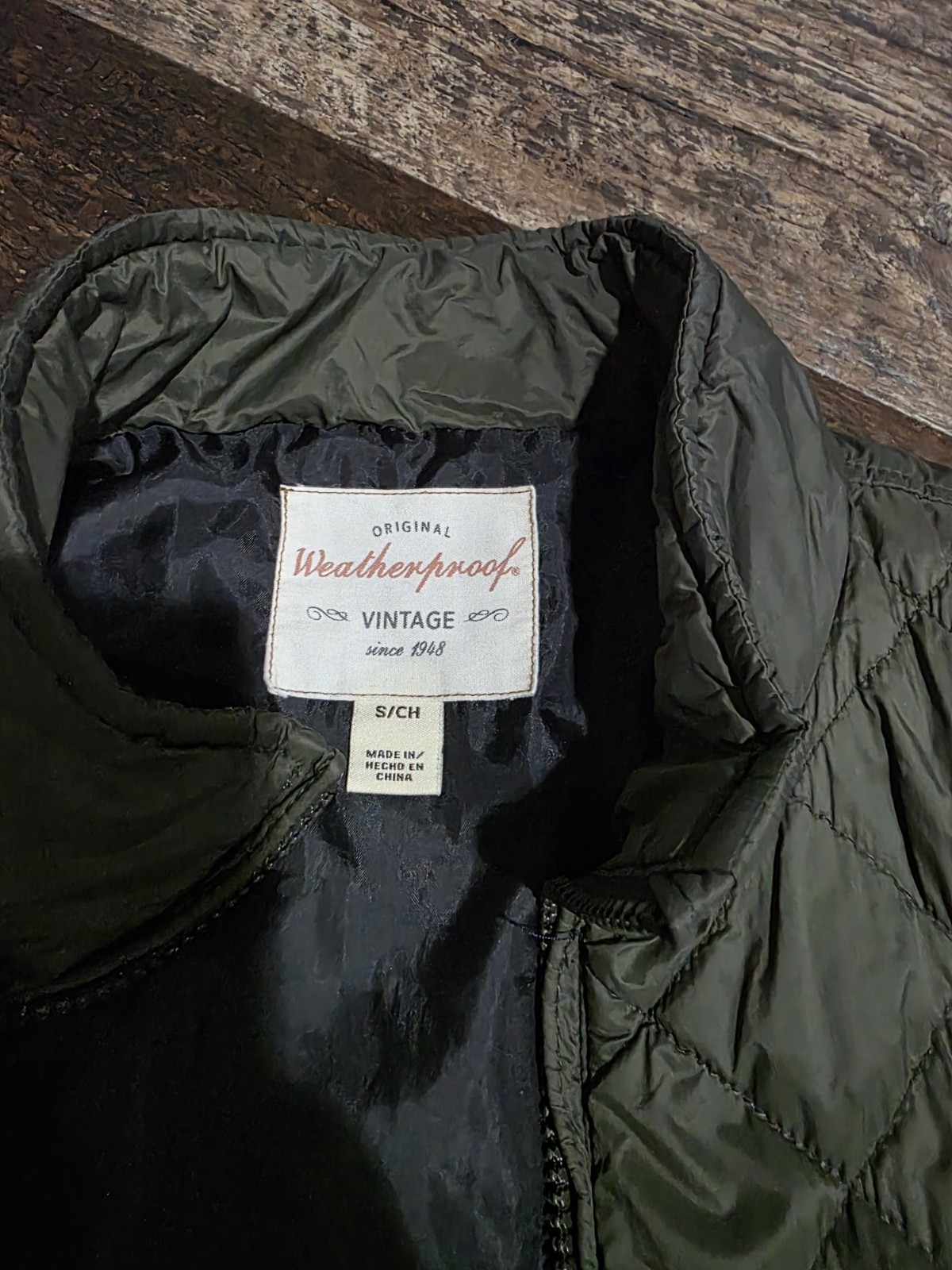 Weatherproof Womens Green Quilted Full Zip Vest w/ Pockets Stand-Up Collar S