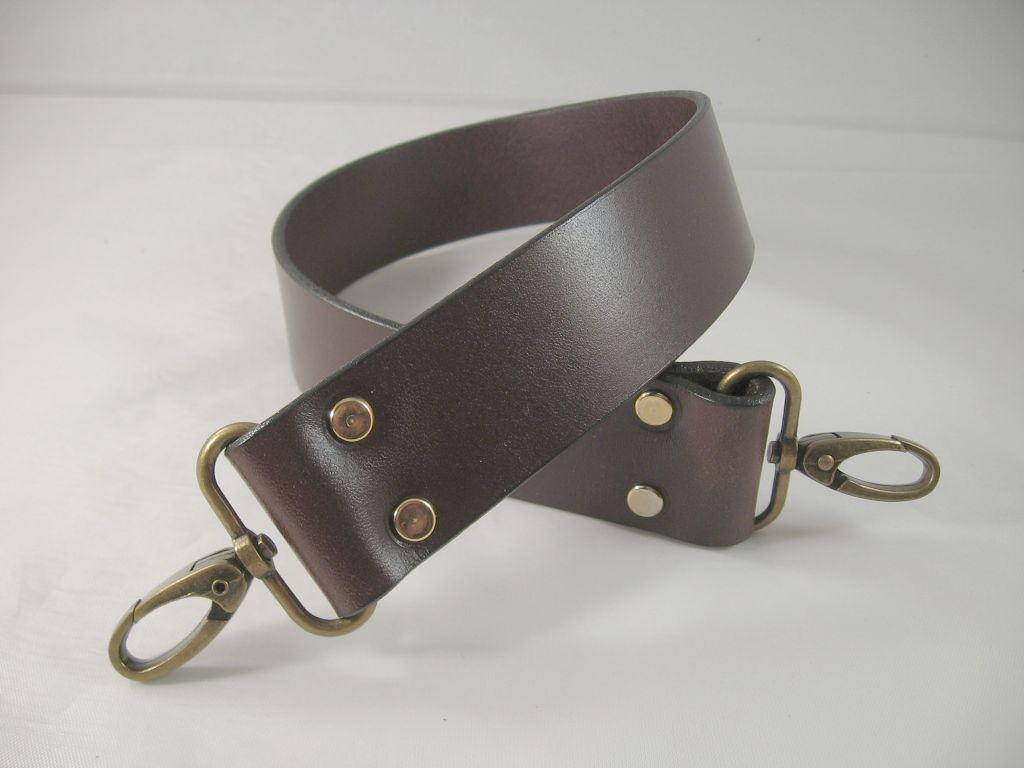 1.5 in. Wide Leather Cross Body Bag Luggage Replacement Strap 4 Colors 8 Widths