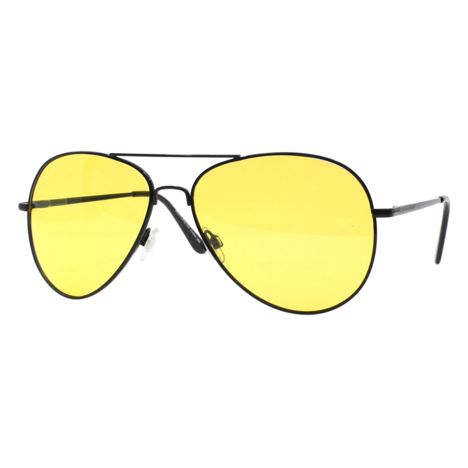 Polarized Yellow Lens Pilot Sunglasses Metal Spring Hinge UV400