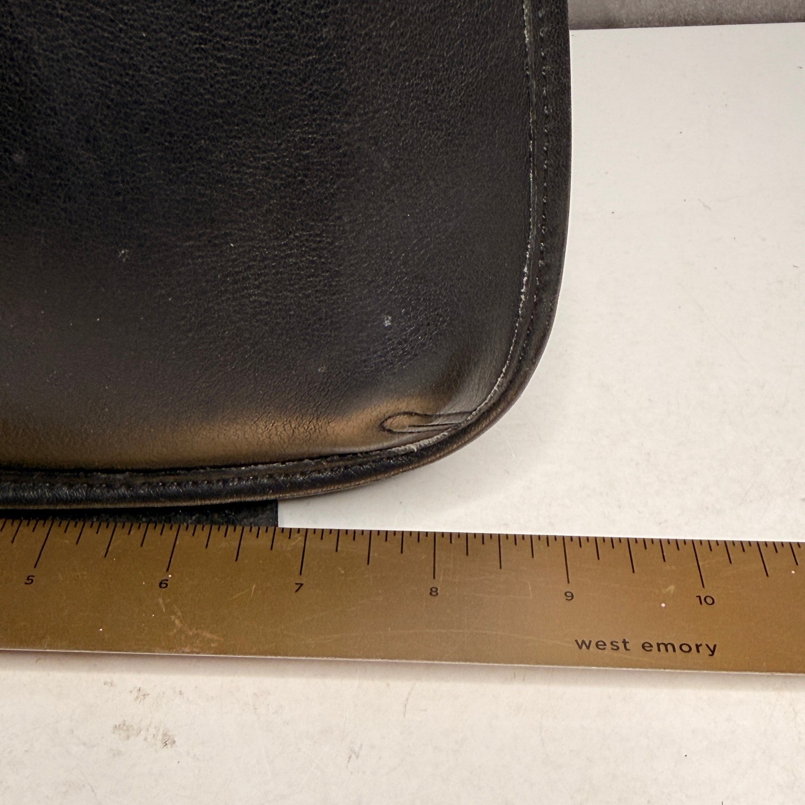 VTG Coach Black Leather Mini Ergo Shoulder Bag Brass Hardware 9020 EUC CostaRica