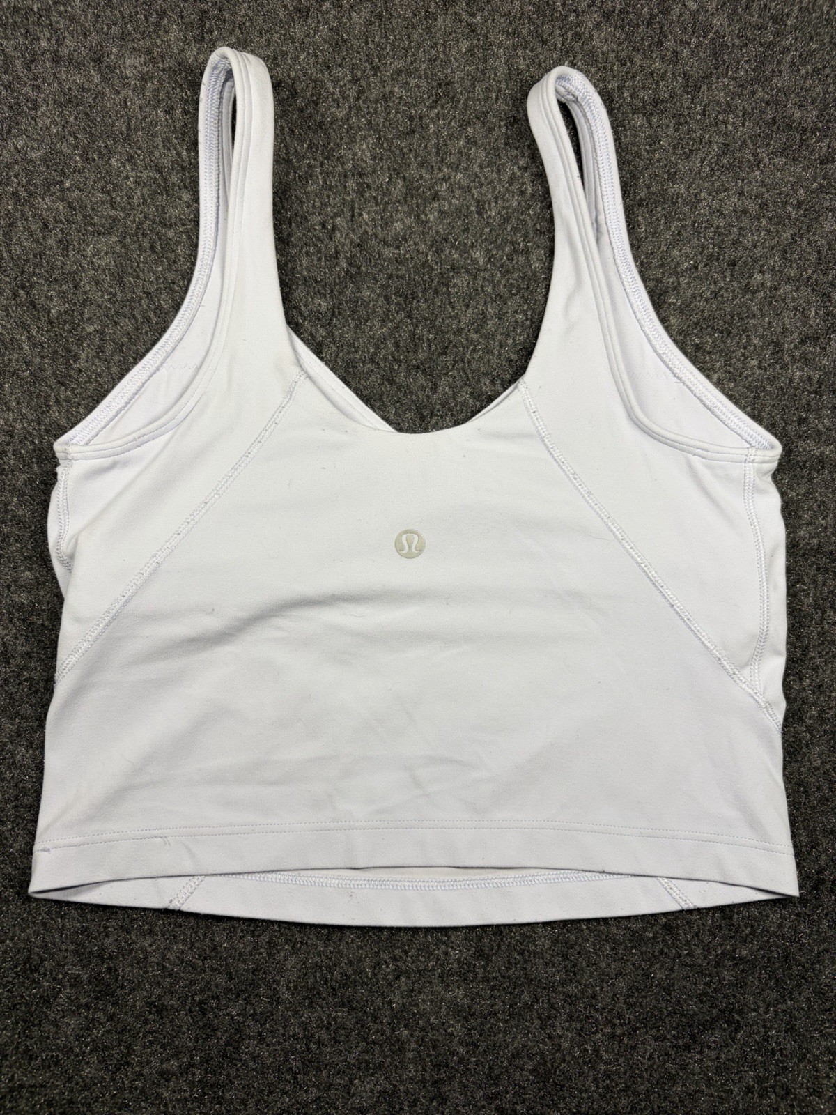 Lululemon Align Tank Top Built-in Bra (w/o Pads) Cropped Light Blue Sz 4