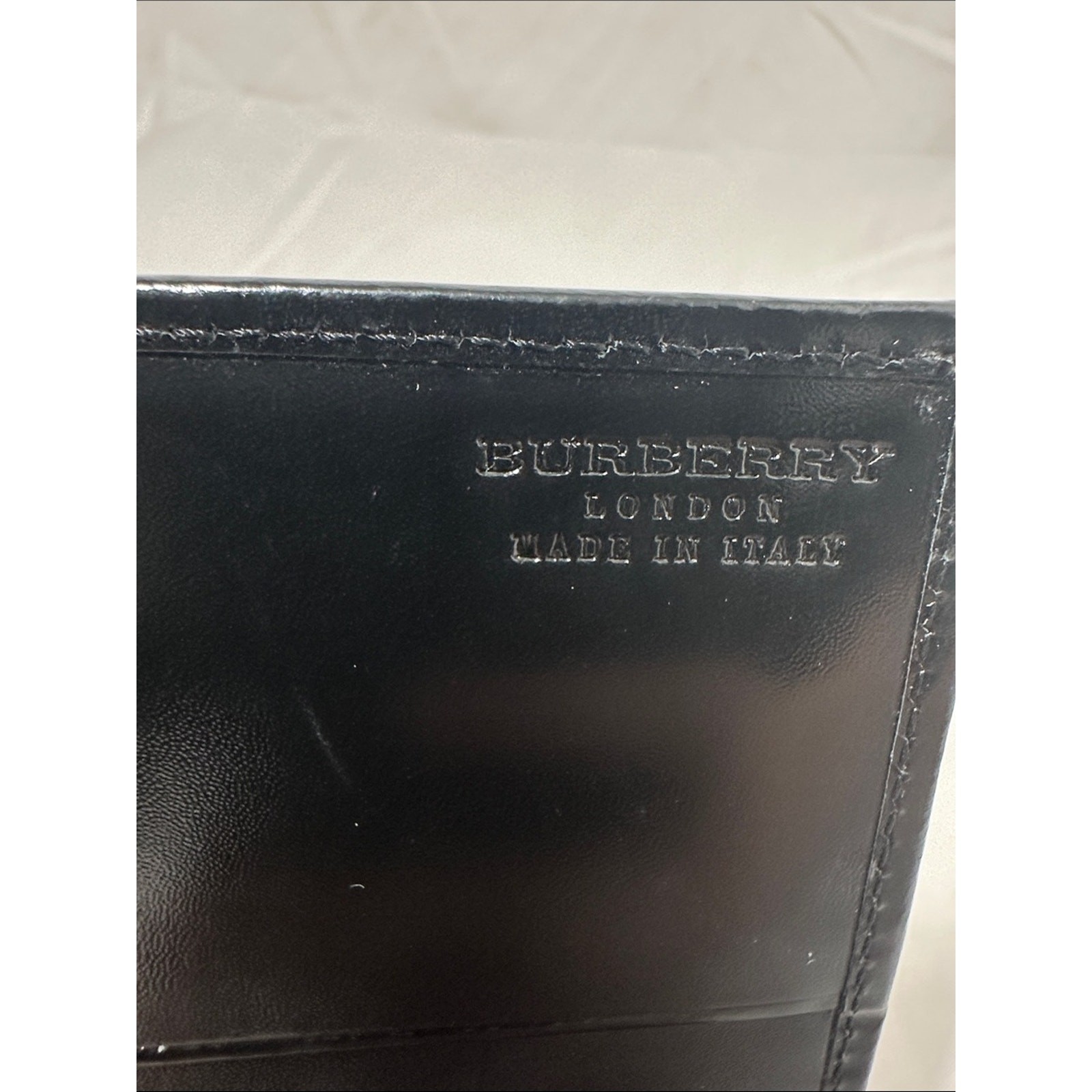 Burberry Nova Check Continental Wallet Beige Plaid Leather Trim Made in Italy