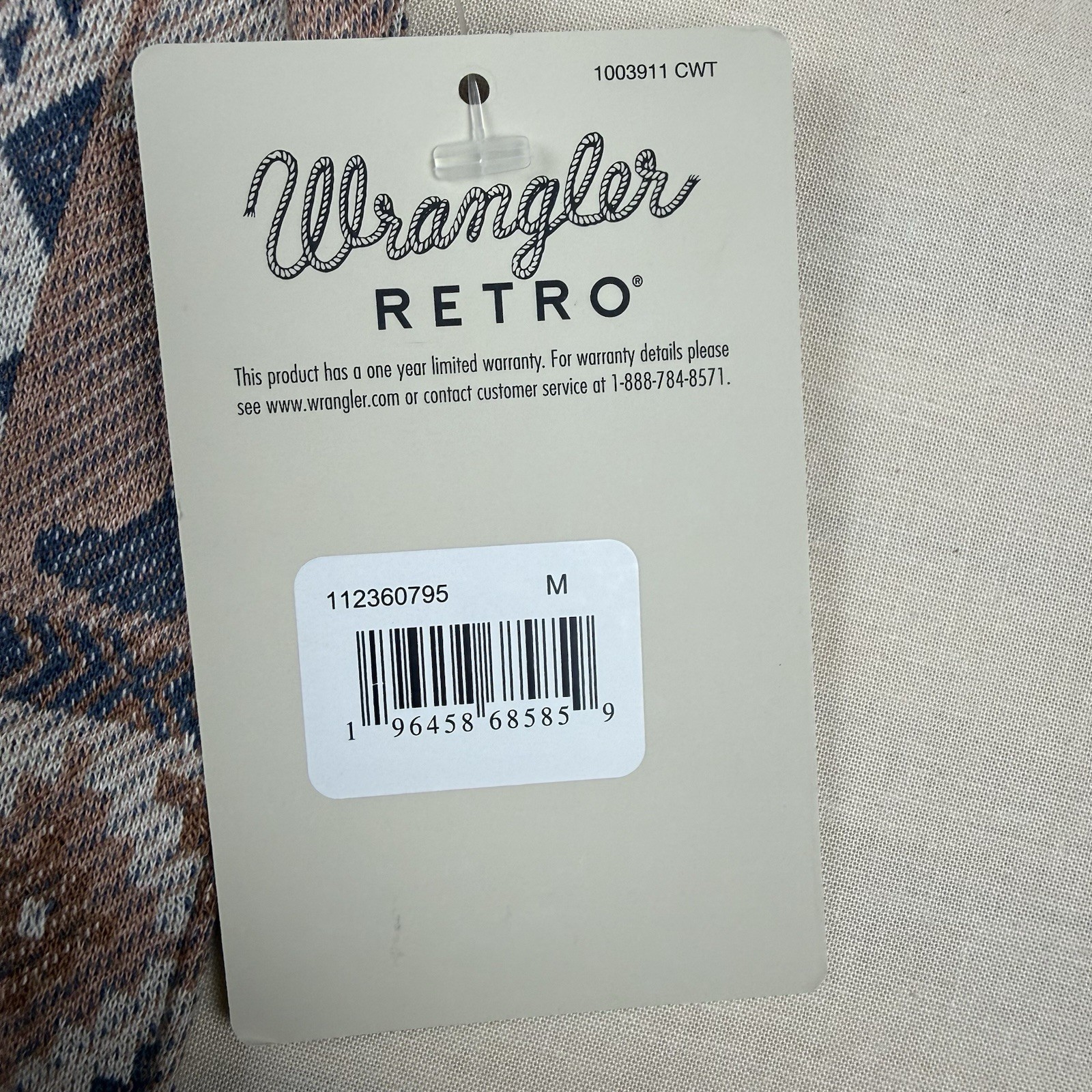Wrangler Retro Women’s Medium Patchwork Western Slim Tee Brown NWT 112360795