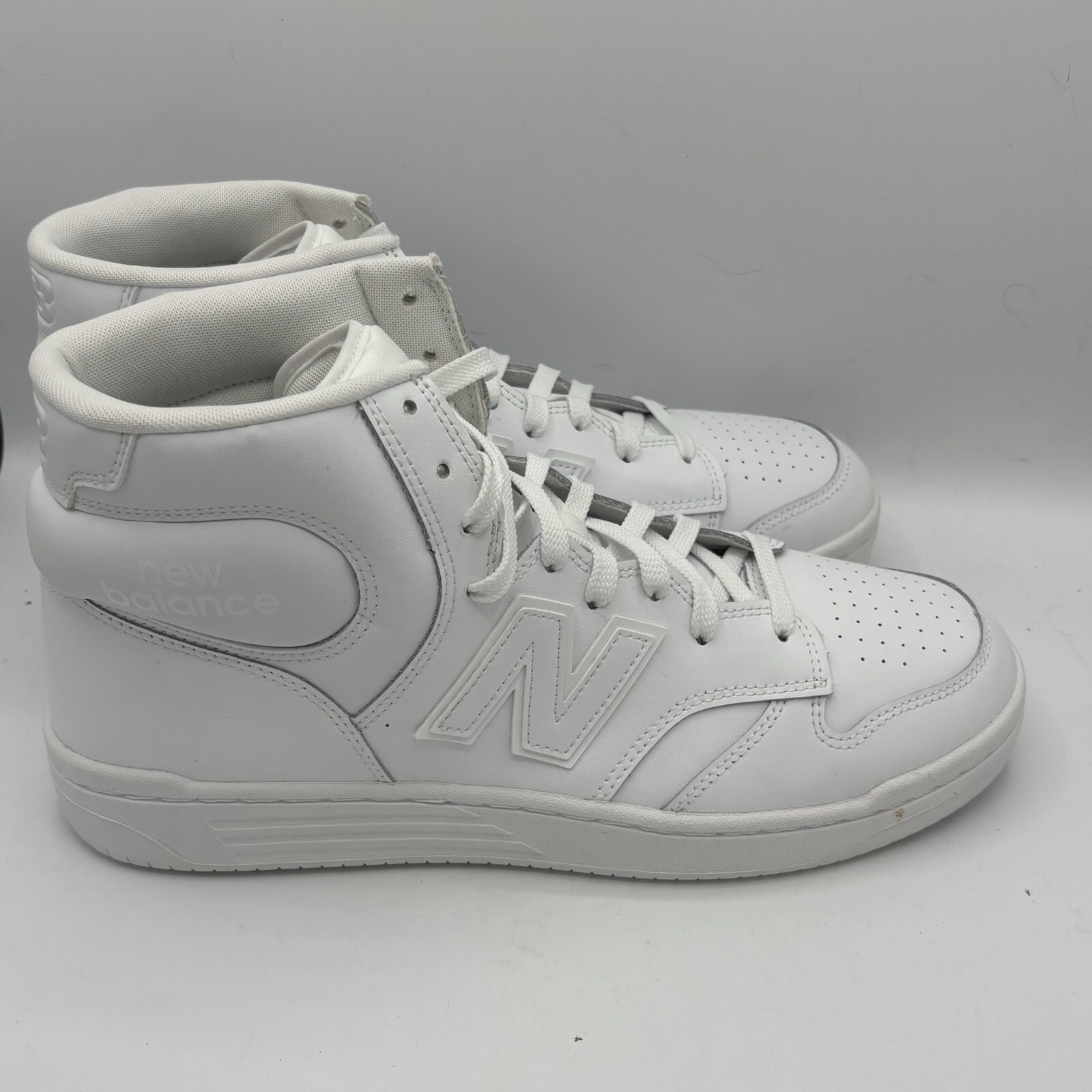 New Balance 480 Triple White BB480COC Hi top Sneaker skate Shoes Men’s 11D