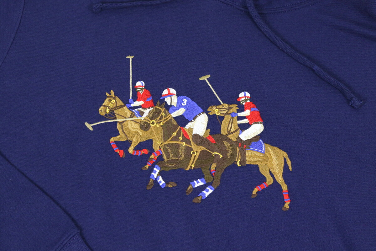 Polo Ralph Lauren Men’s Pullover Match Pony Hoodie Hooded Sweatshirt – Navy