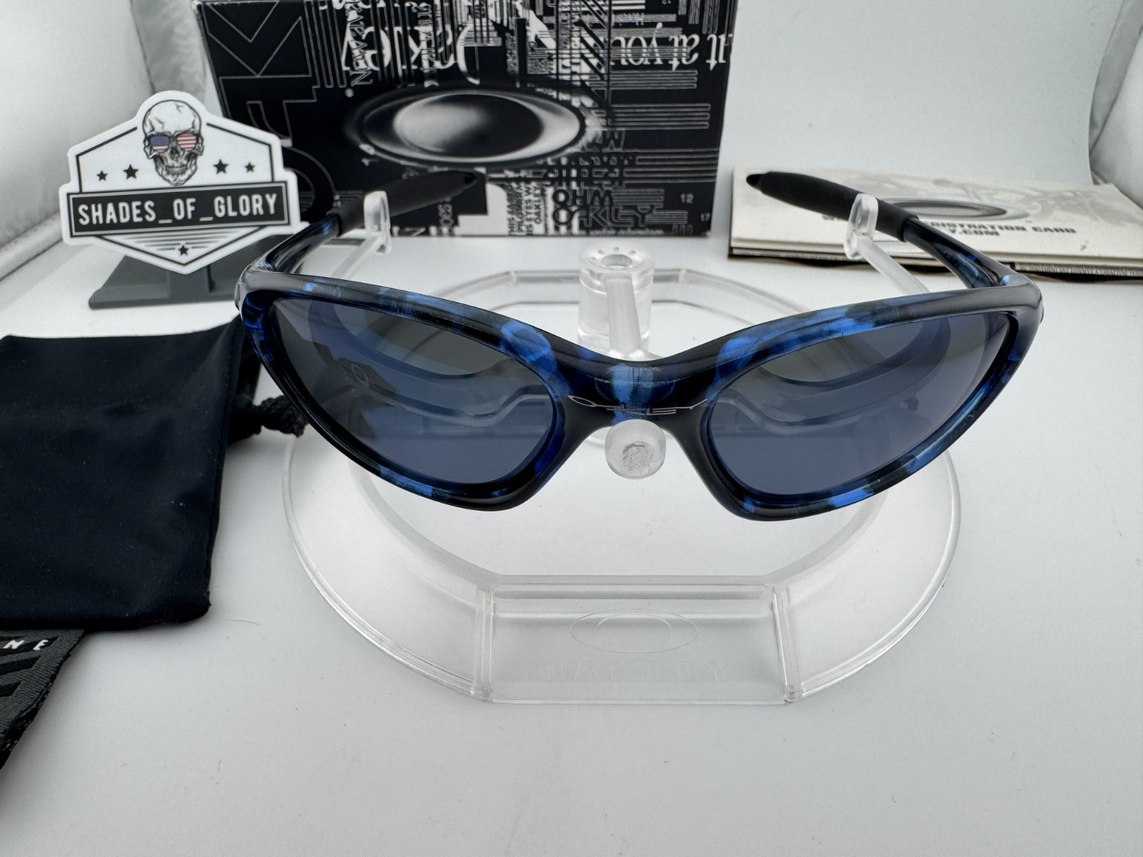 OAKLEY MINUTE GEN 2 BLUE TORTOISE ICE IRIDIUM POLARIZED SUNGLASSES 12-812 RARE