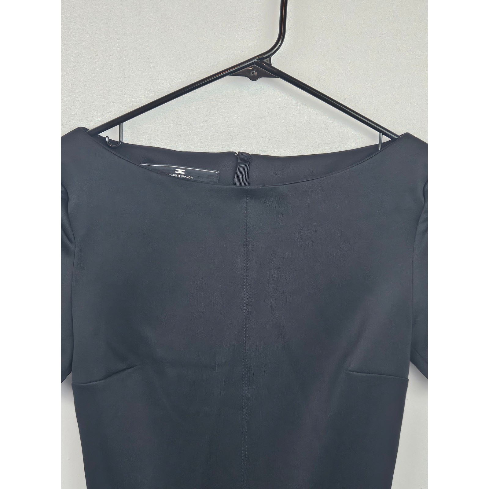 Elisabetta Franchi Colorblock Mini Dress Black Orange Tan IT 38 AB7303421