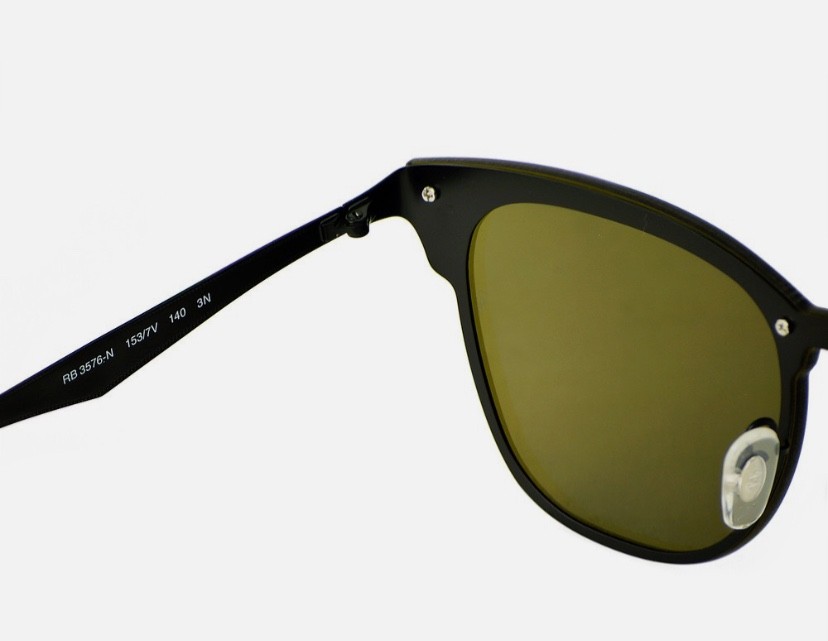 Ray-Ban Blaze Clubmaster Violet Blue Mirror Black RB3576N 153/7V Sunglasses New
