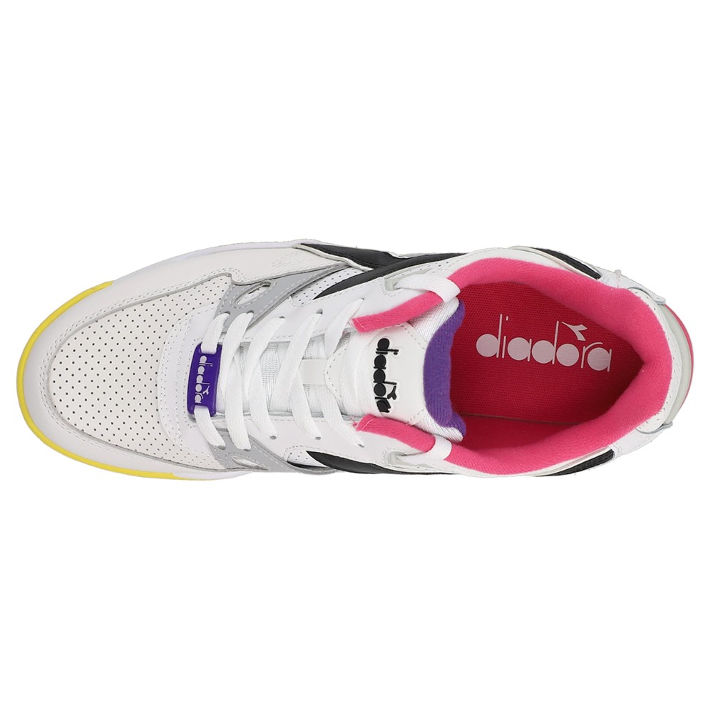 diadora Rebound Ace Perforated Lace Up Mens White Sneakers Casual Shoes 173079-