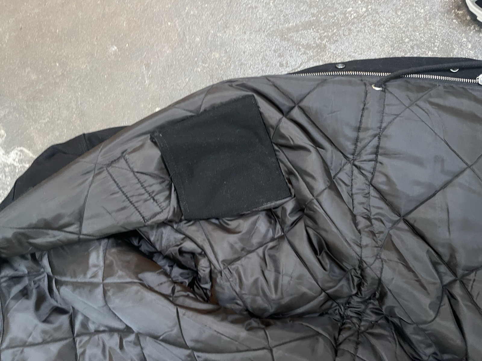 Willy Chavarria Men’s Black Quilted Lined Zip/Snap ‘MONSTER’ Jacket Relaxed Fit