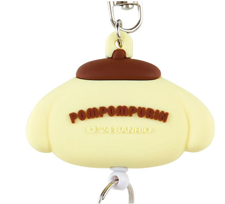 Sanrio Pompompurin Retractable Badge Reel Keychain ID Holder