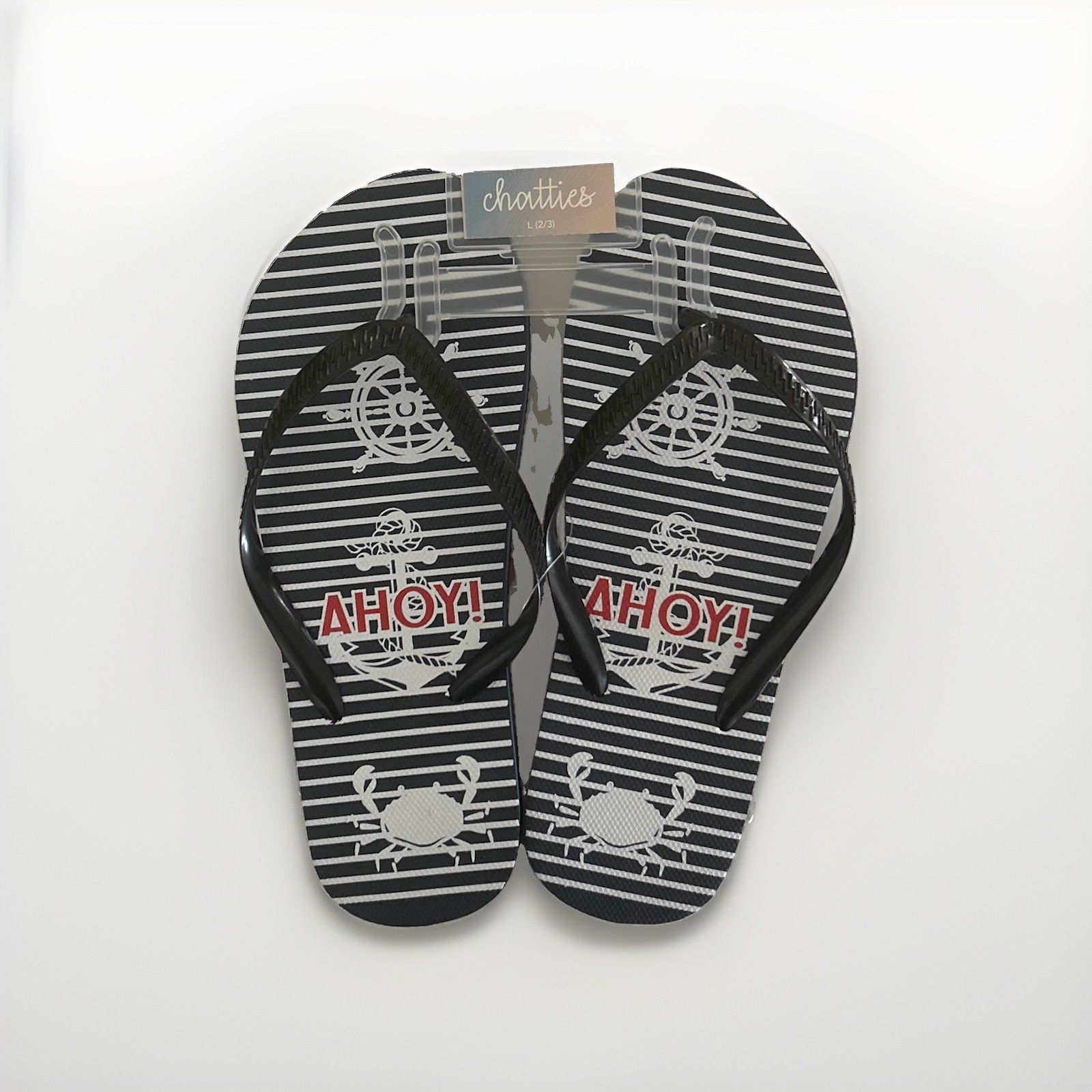 Chatties Little Boys Blue Ahoy Nautical Flip Flop Sandals