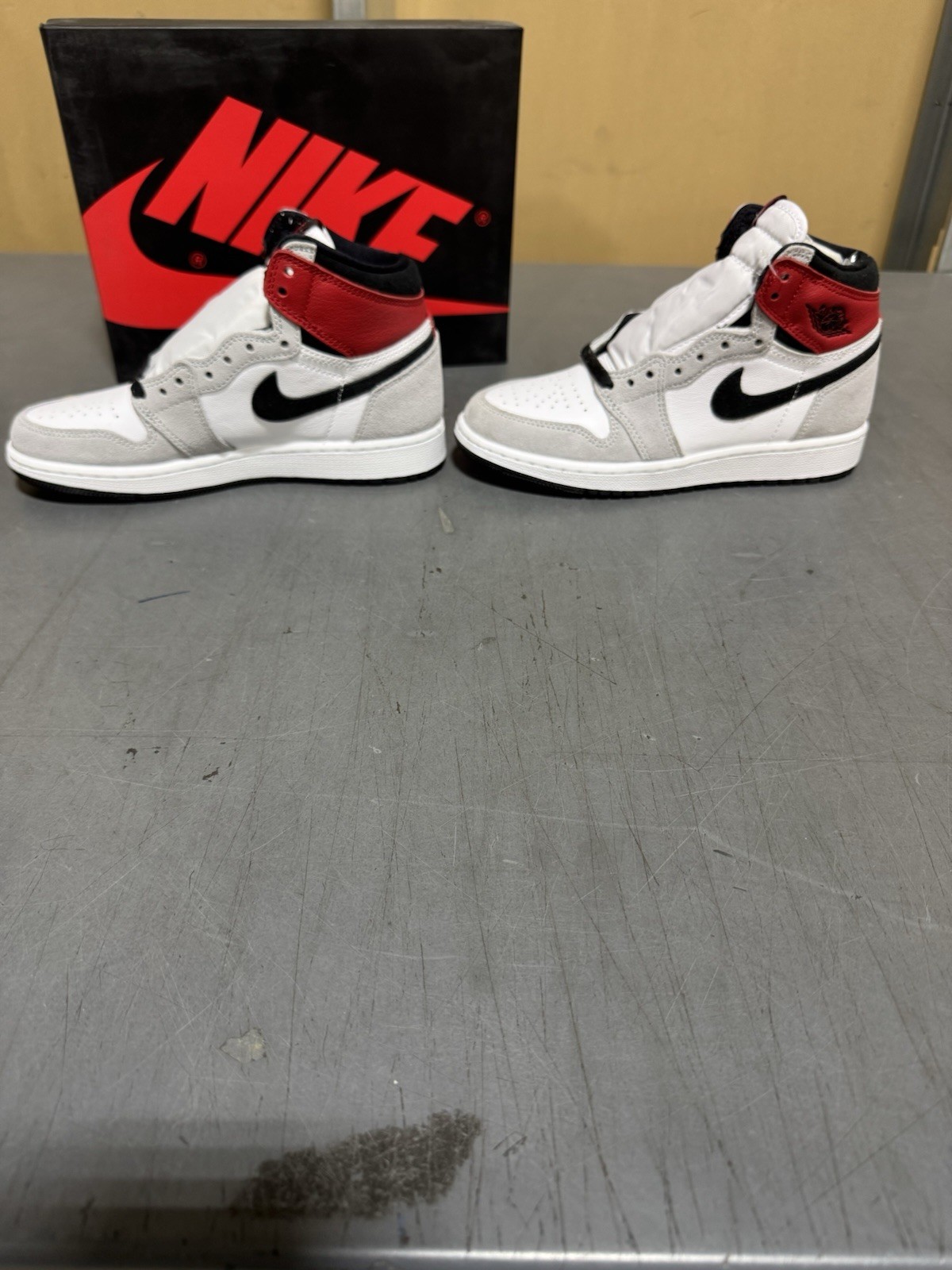 Size 4 Youth- Jordan 1 Retro High OG Smoke Gray 2020