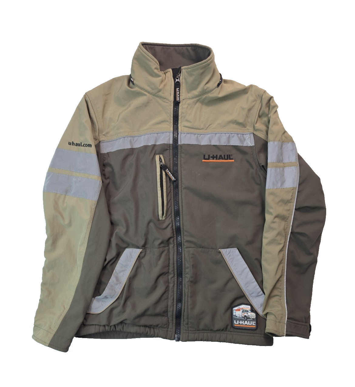 U Haul Reflective Fleece Lined Softshell Employee Work Jacket Mens Size Small S