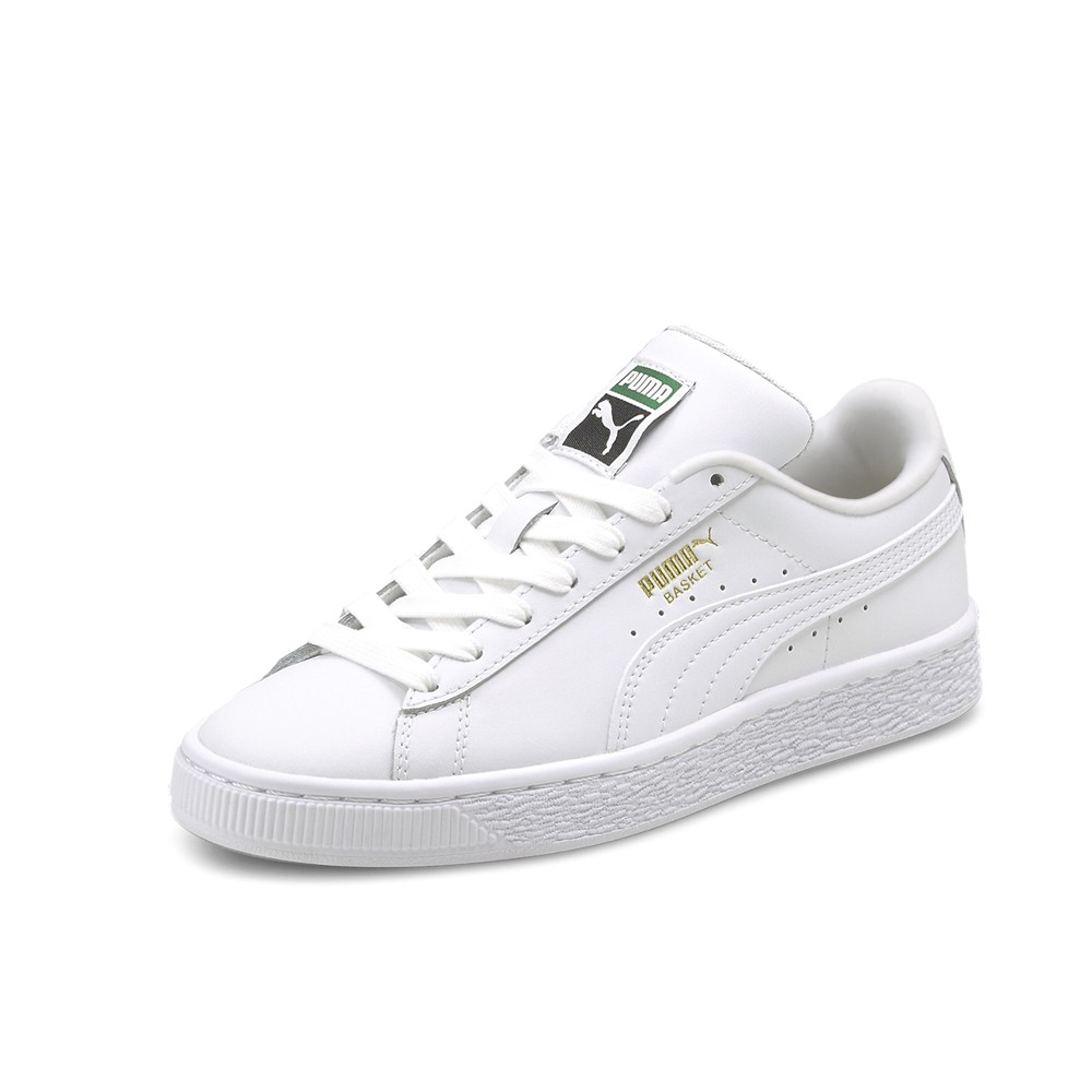 PUMA Basket Classic Xxi Lace Up Youth Boys White Sneakers Casual Shoes 38056901