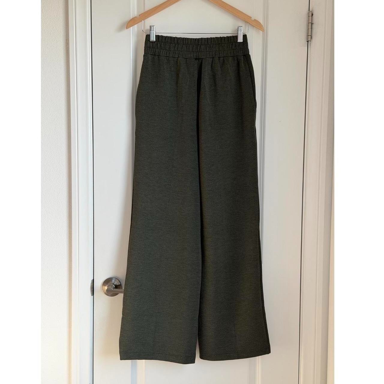 Varley The Wide Leg Pant 30″ in Olive Marl, Size X-Small
