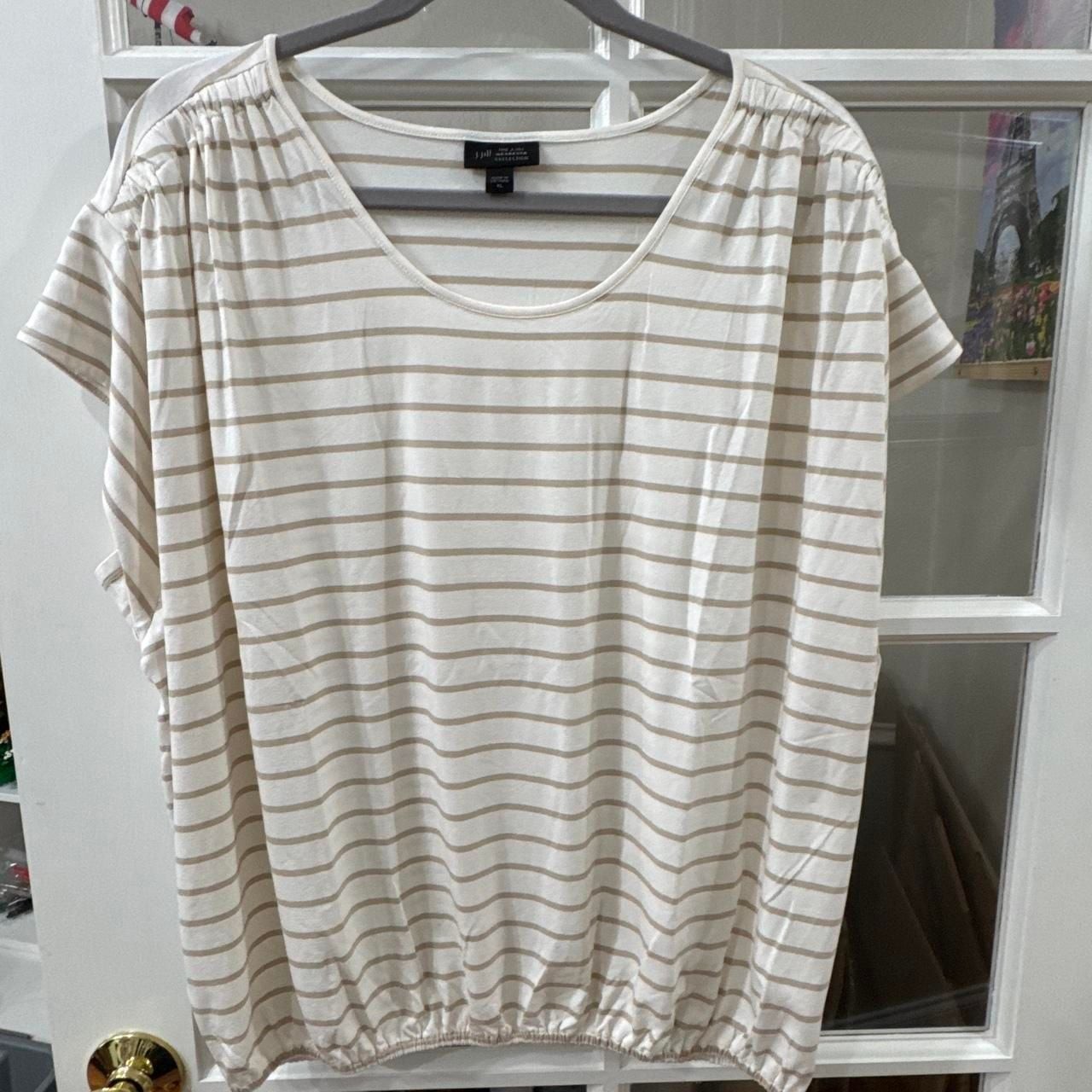 J. Jill Wearever Collection Striped Blouson Top