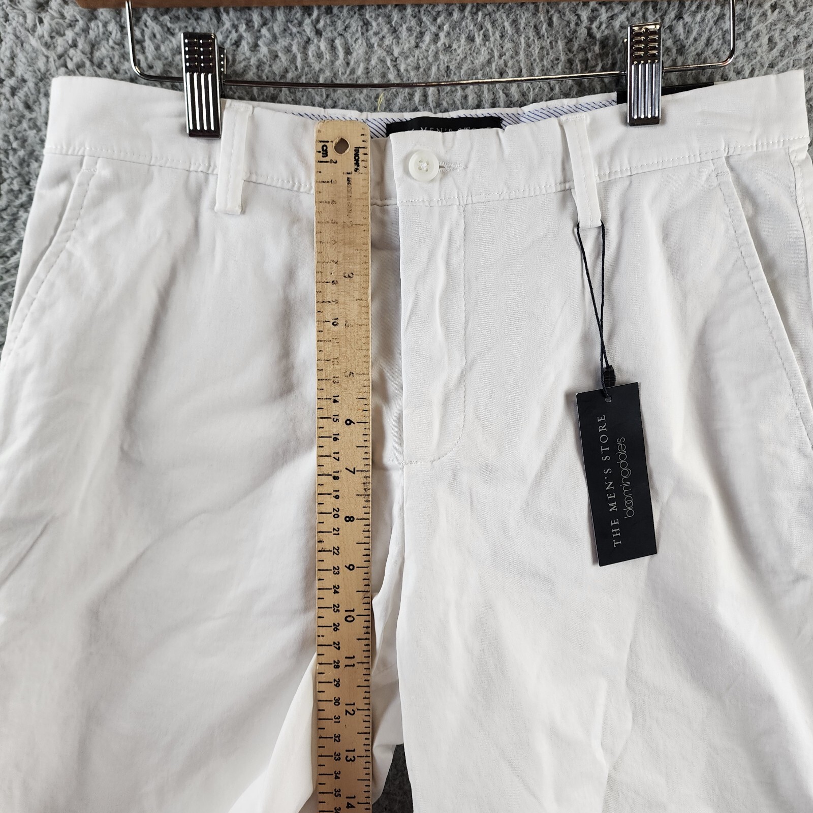 The Men’s Store at Bloomingdale’s Twill Regular Fit Shorts Men’s 30 White Pocket
