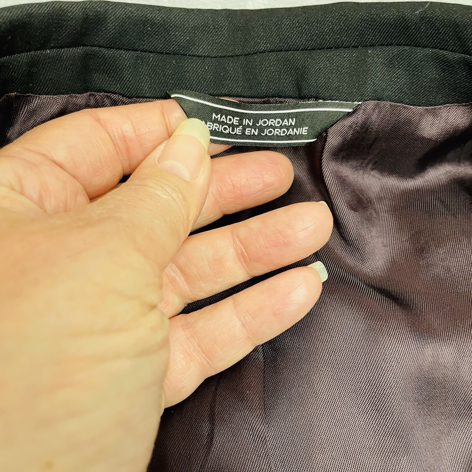 Saks Fifth Avenue Mens Everest Blazer Jacket Size 42R Black Marzotto 100% Wool