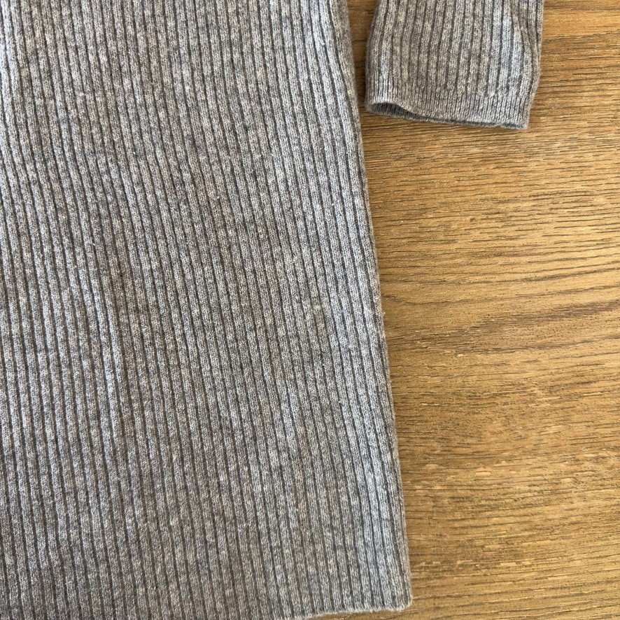 ADRIENNE VITTADINI Women’s 100% 2-Ply Cashmere Coat Open Cardigan-Grey-Sz XS