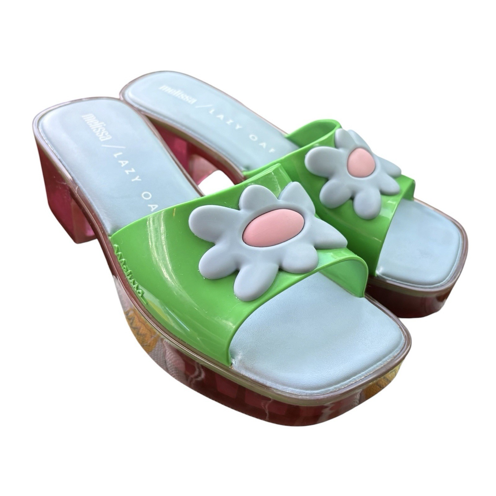 Melissa Lazy oaf jelly sandals flower power heels Women’s Size 5