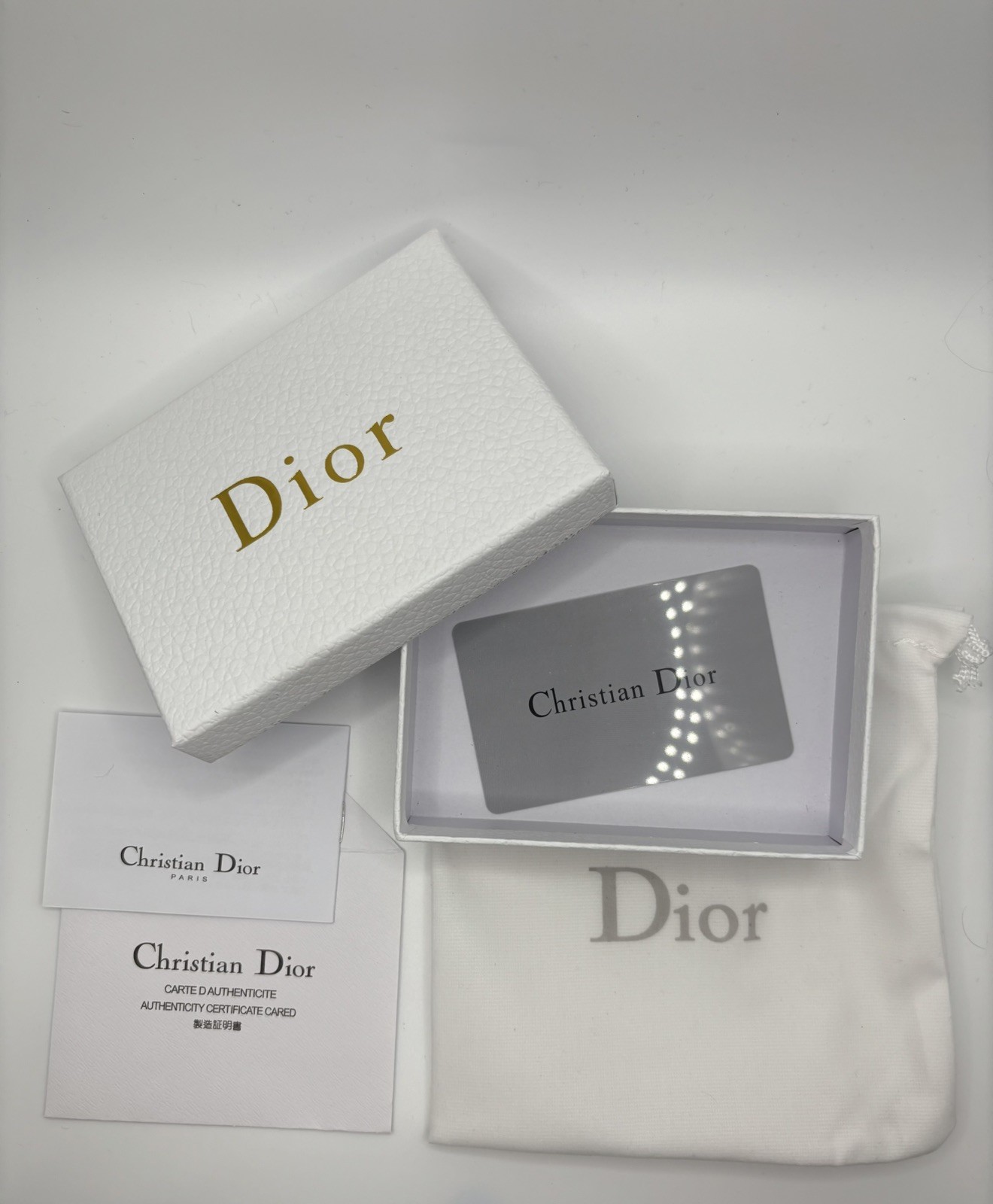 Black Christian Dior Oblique Jacquard Card Holder