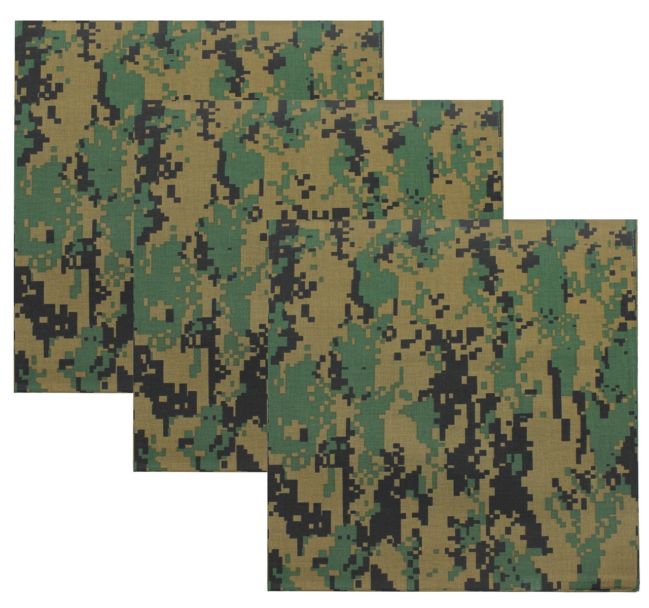 Camouflage Jumbo 27″ Bandana Tactical 100% Cotton Bandanna Head Cover 3Pack