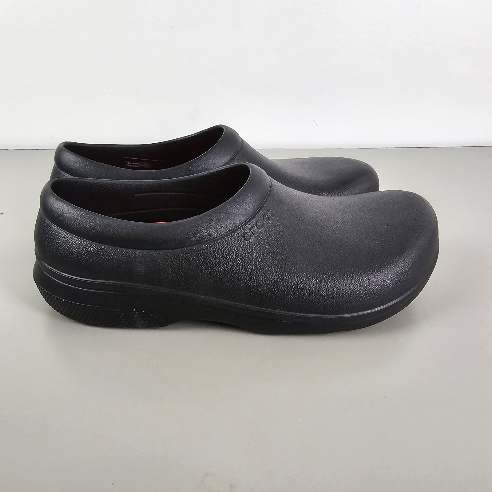 Crocs At Work On the Clock Literide Slip On Safety Shoes Black Mens Size 11