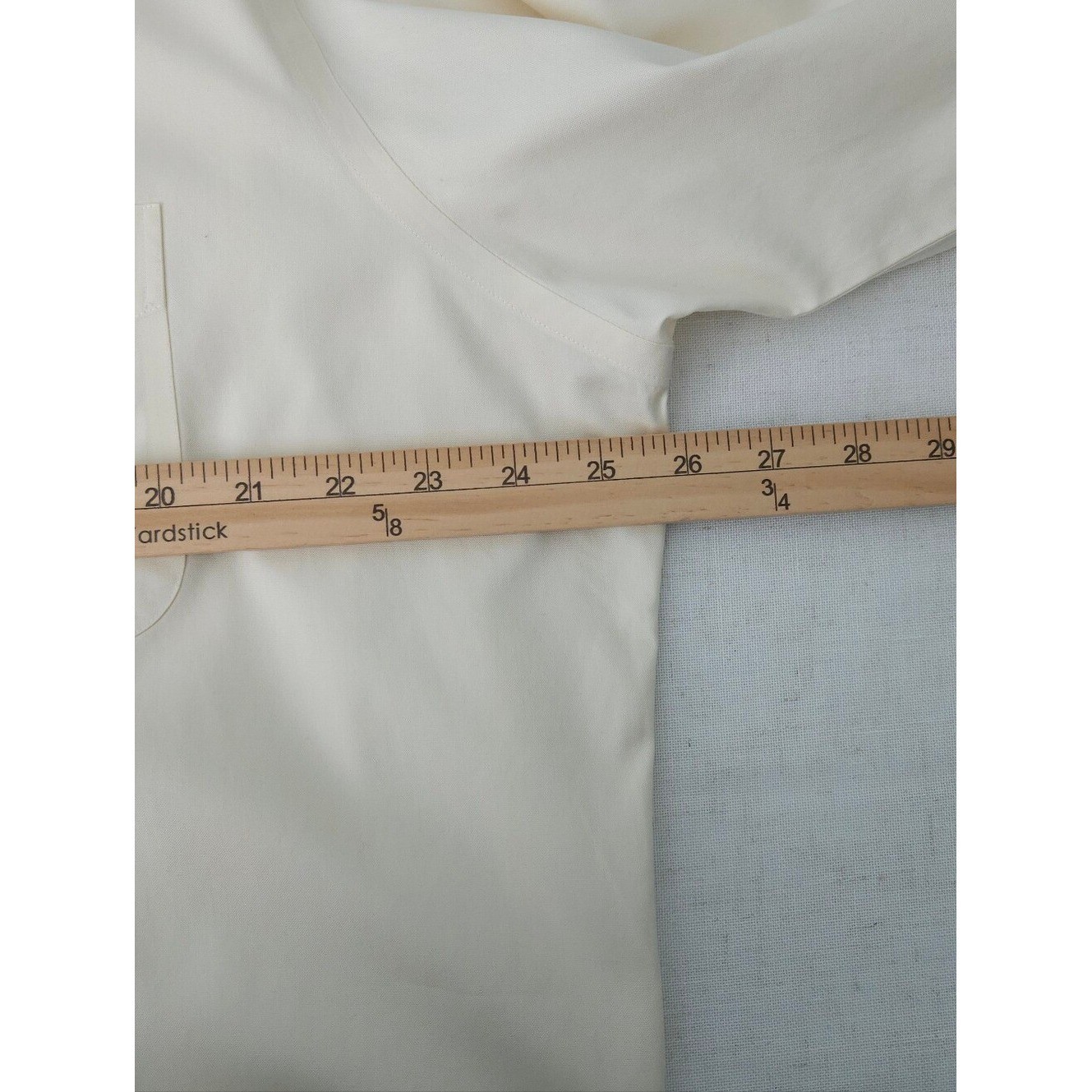 Brooks Brothers Mens 16.5 32/33 Cream Non-Iron Dress Shirt Button Down Cotton