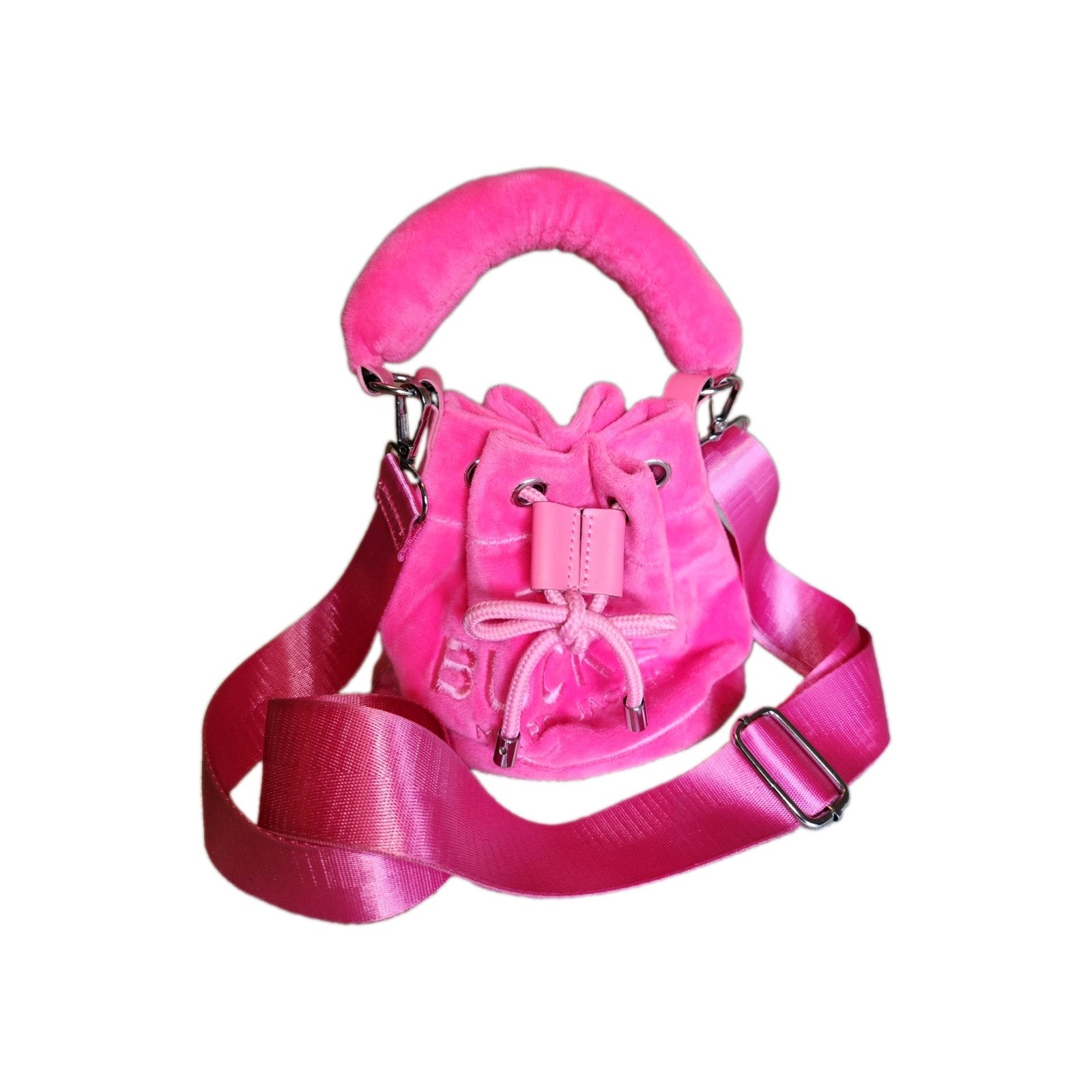 Marc Jacobs Pink Small Bucket Drawstring Bag w/ Adjustable Detachable Strap