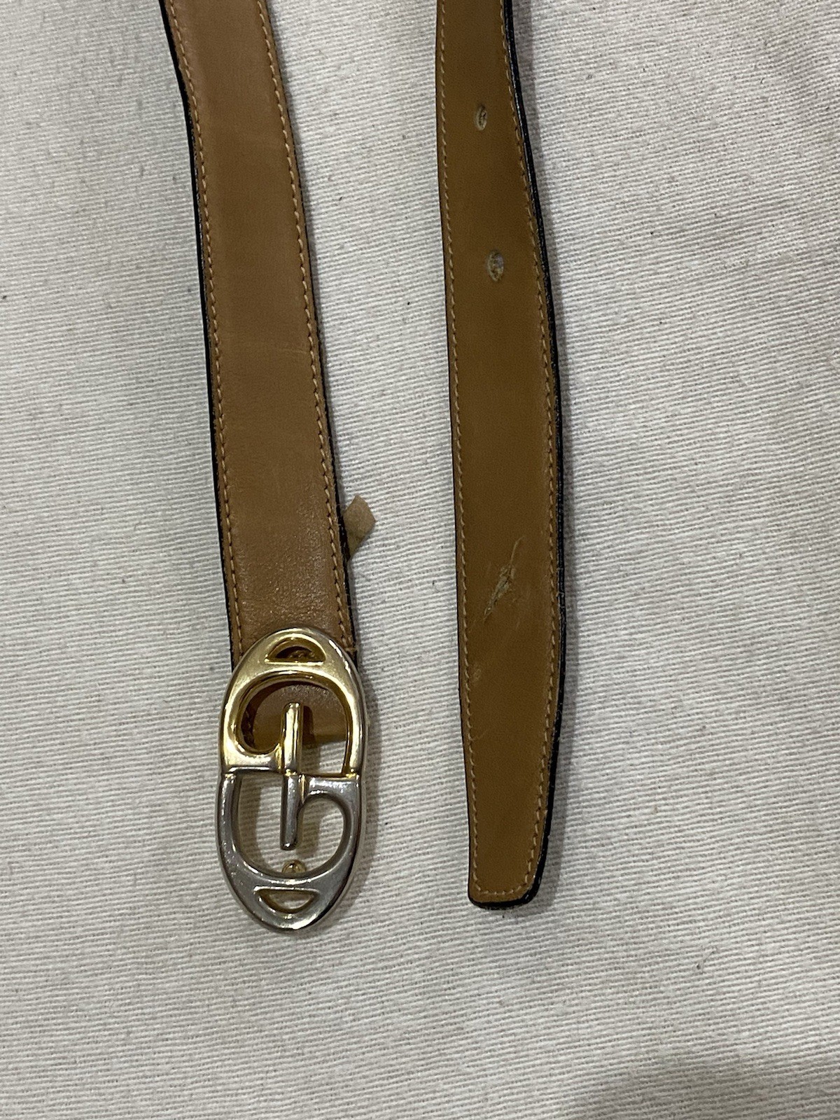 S34# Gucci Vintage Belt 75 Cm Made In Italy Length : 31 Inch Has Sign Of Wear