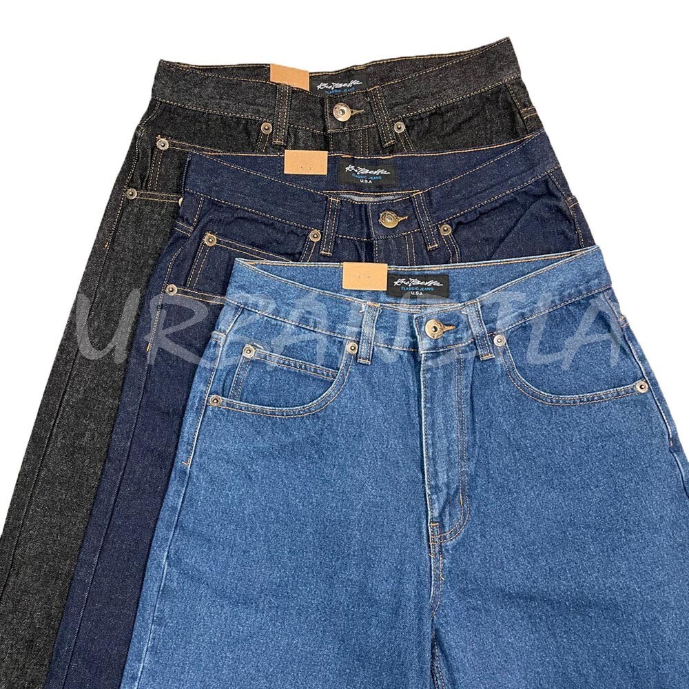 Men’s Baggy Ultra Wide Leg Jeans Y2K Loose Fit Denim Pants Kno Betta