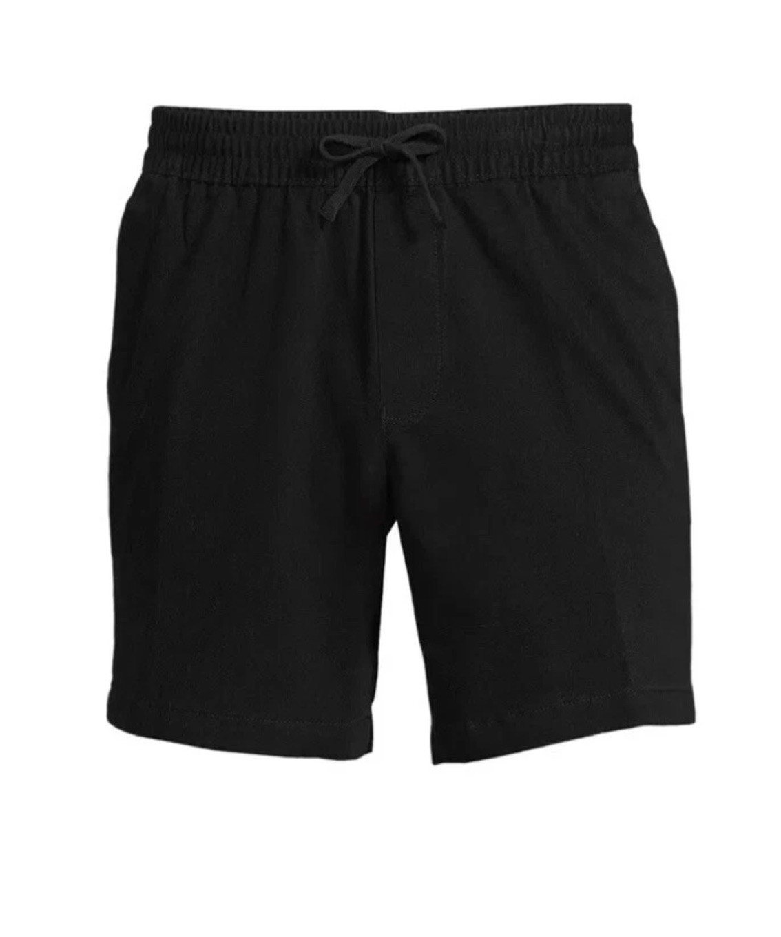George Men’s Woven Pull On Shorts Black Elastic Waist 2XL (44-46) 7” Inseam NWT