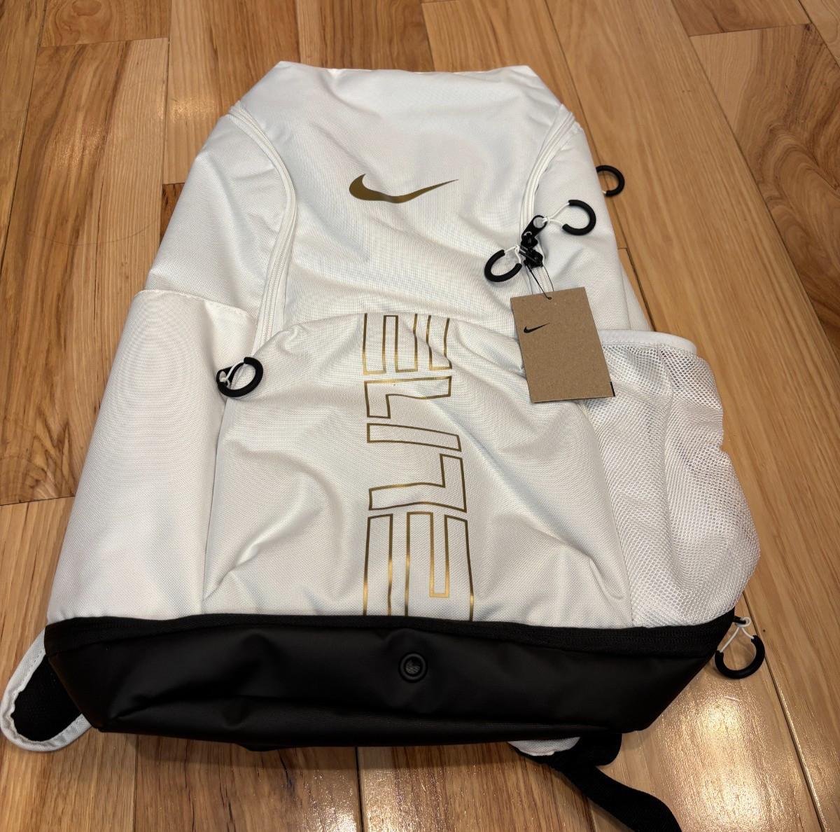 Nike Varsity Elite Backpack (32L) White Black Metallic Gold HM9965 010 NWT ($95)