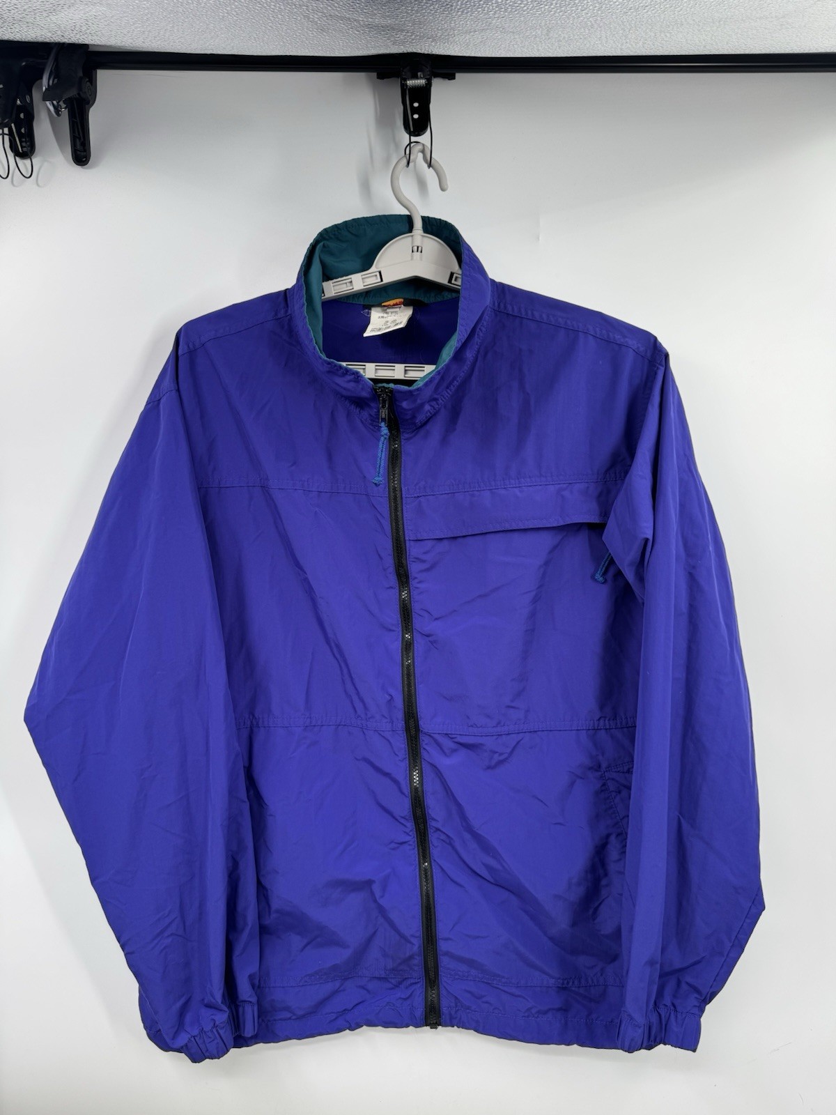 Vintage REI Purple Color block Windbreaker Jacket Men’s Sz L Outdoor 90s