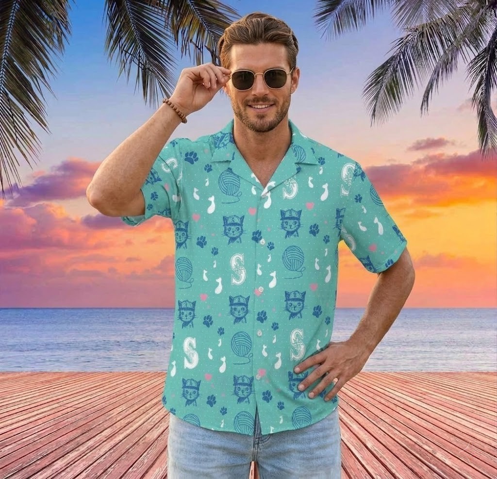 Seattle Mariners Take Meow’t to the Ballgame Hawaiian Shirt 2024, Love Cat