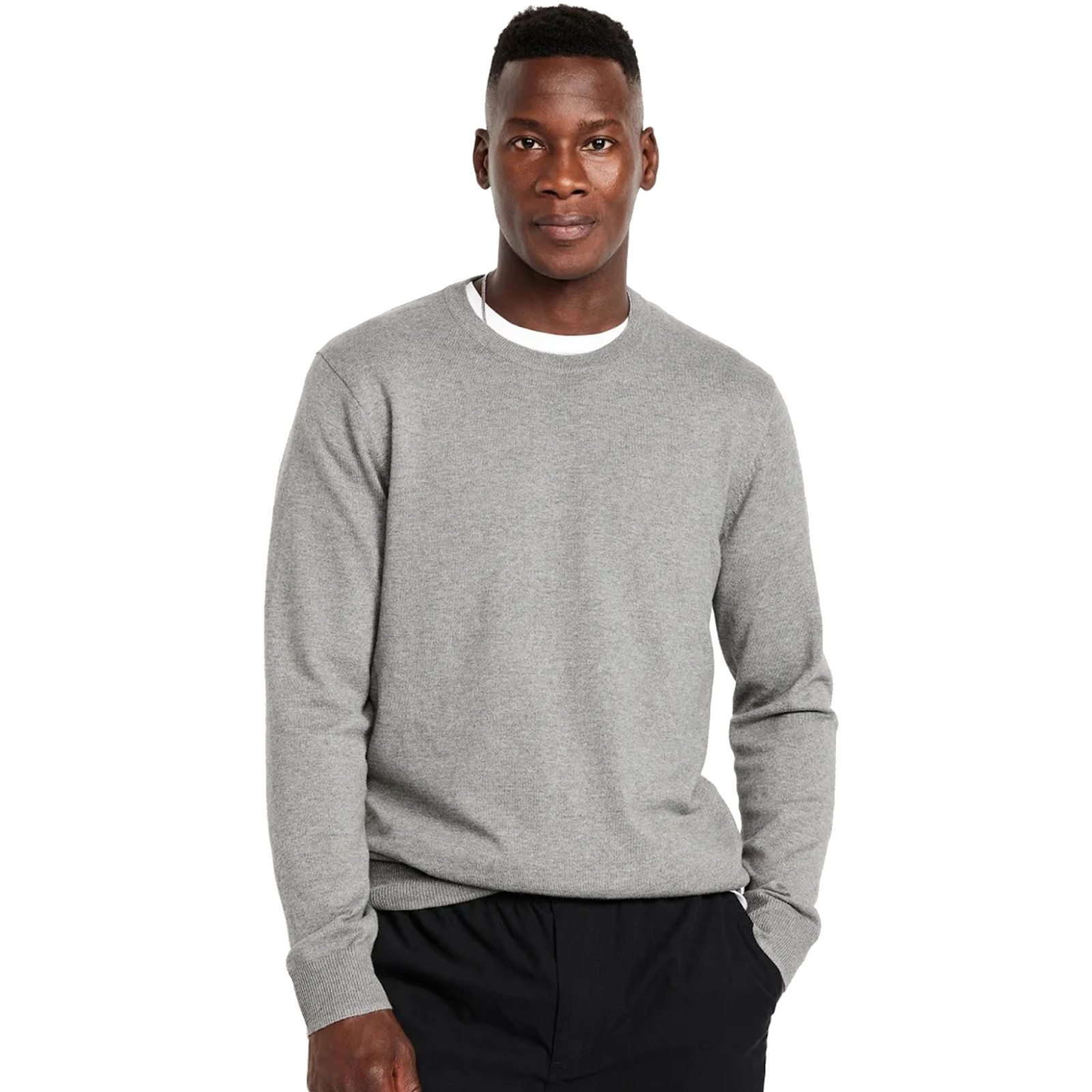 Men’s-Crew Neck Sweaters-Light Weight-Lt Gray-or Tan-60% Cotton-Preowned-Sz XLT