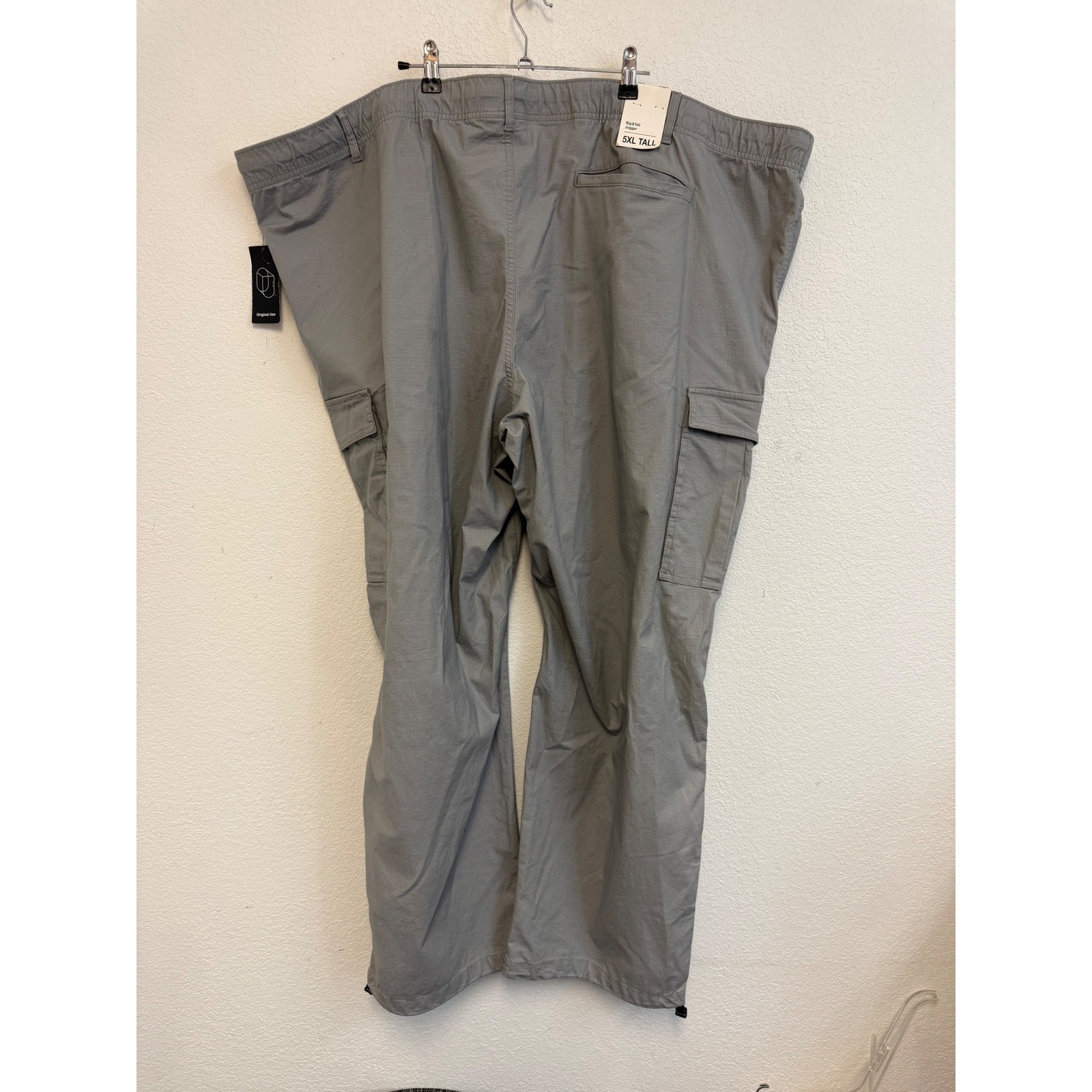 5XL Tall Gray Cargo Jogger Pants Cotton Blend Ripstop NWT