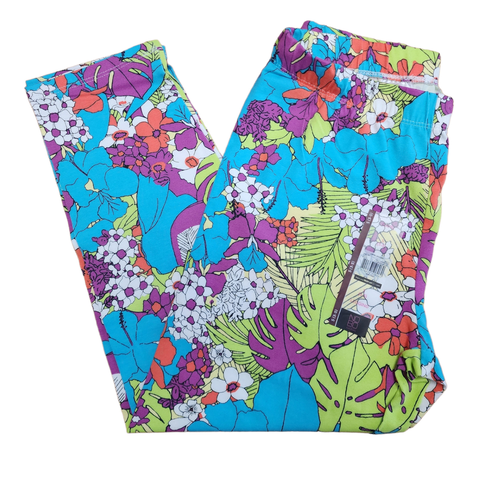 No Boundaries Womens Capri Legging Juniors Size S, M, L, XL, XXL, XXXL Floral