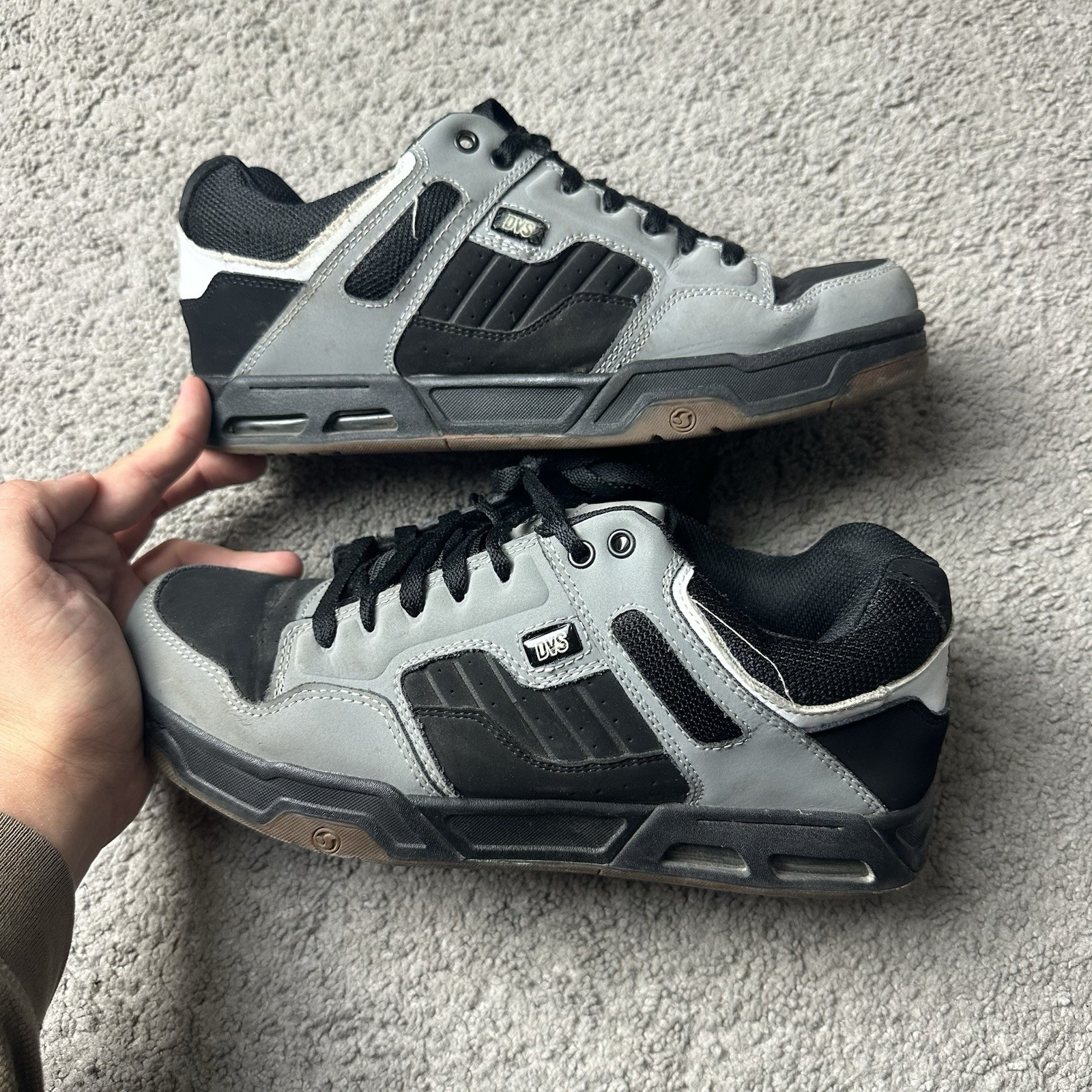 DVS Enduro Heir BlackCharcoal Gray Skater Y2K Grunge Wide Chubby Men’s Sz 10