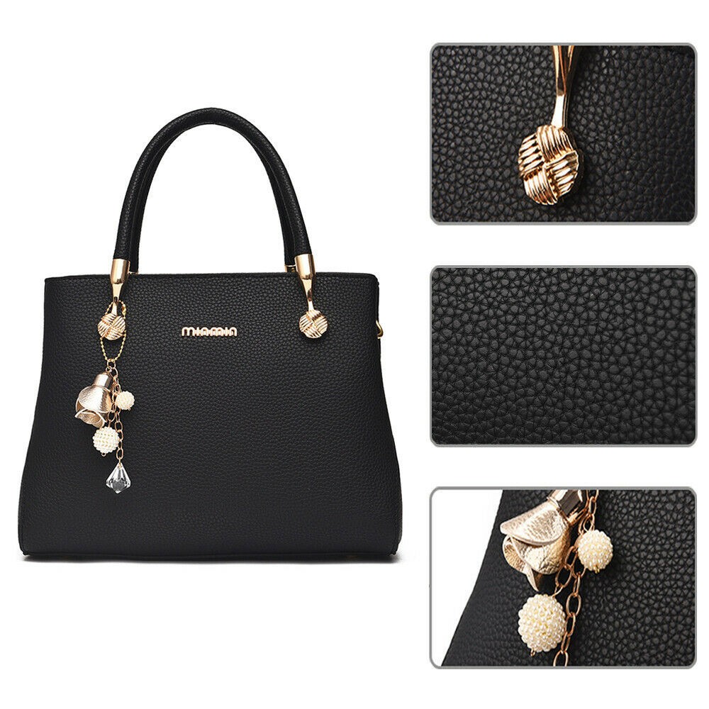 Women Large Leather Handbags Shoulder Bag Tote Purse Messenger Satchel Crossbody