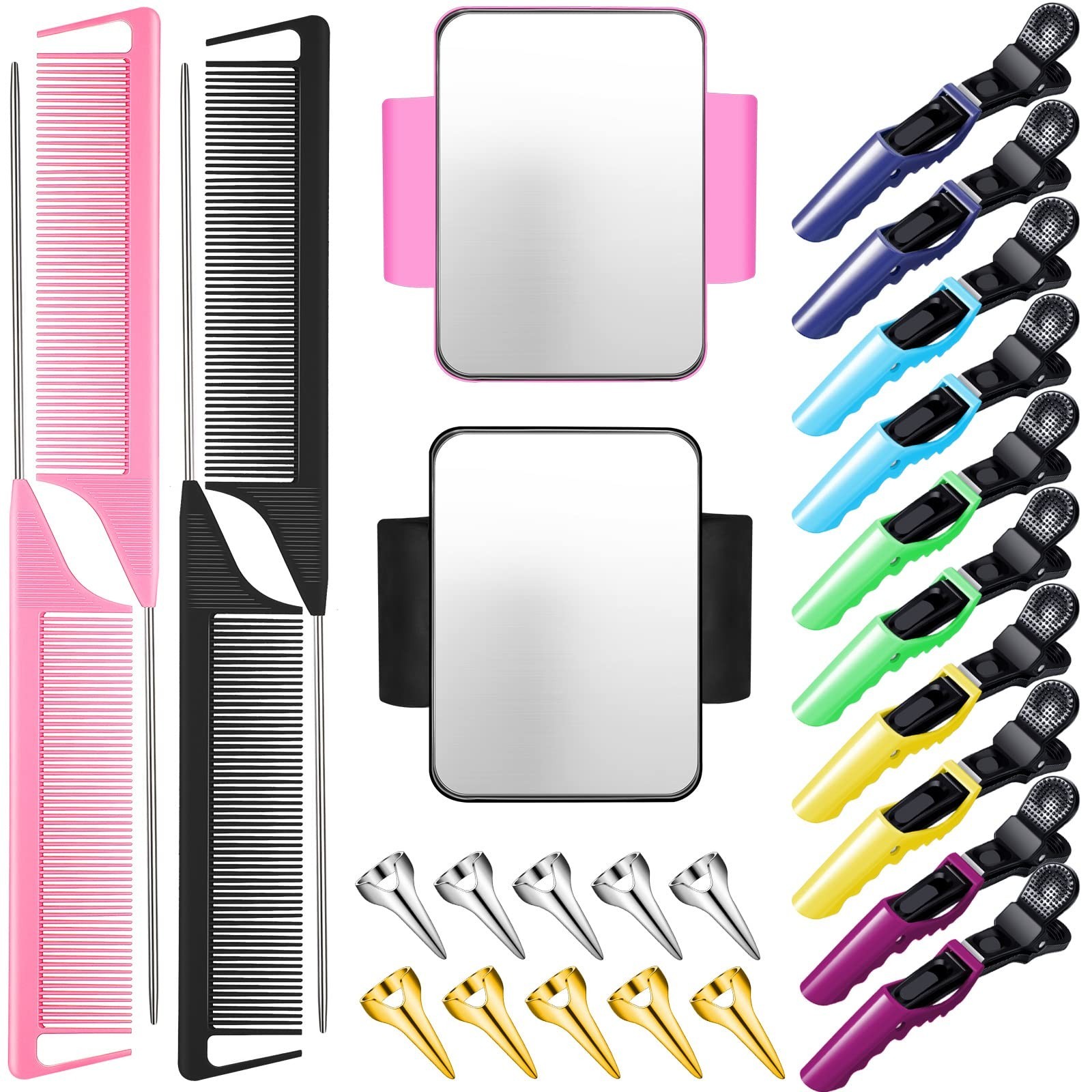26 Pcs Hair Braiding Tools Kit – Magnetic Wrist Pin Holder, Stainless Steel Comb