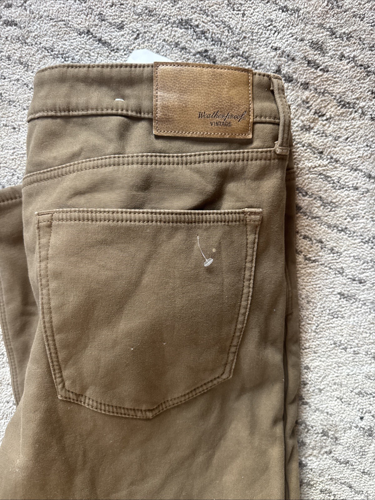 Weatherproof Vintage Fleece Lined Stretch Canvas Regular Fit Men’s 38×32 Wheat