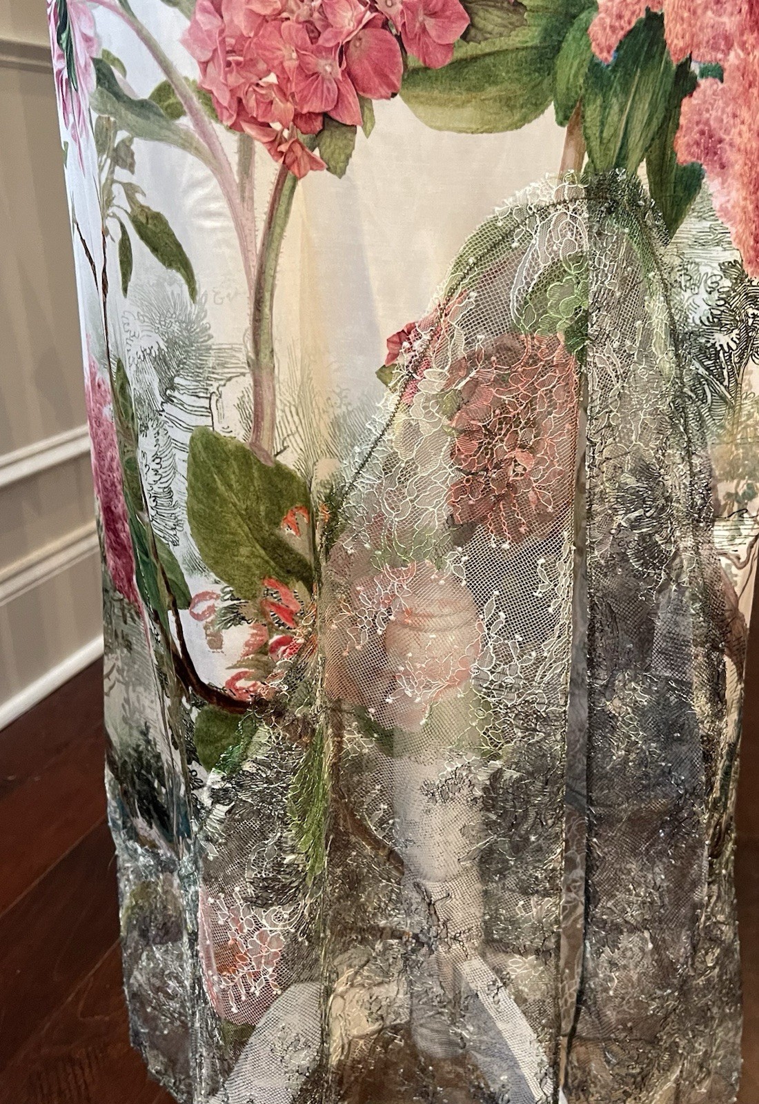 Alice & Olivia Floral Julietta Cutaway Lace MIDI Dress NWT MSRP $495 Sz 6