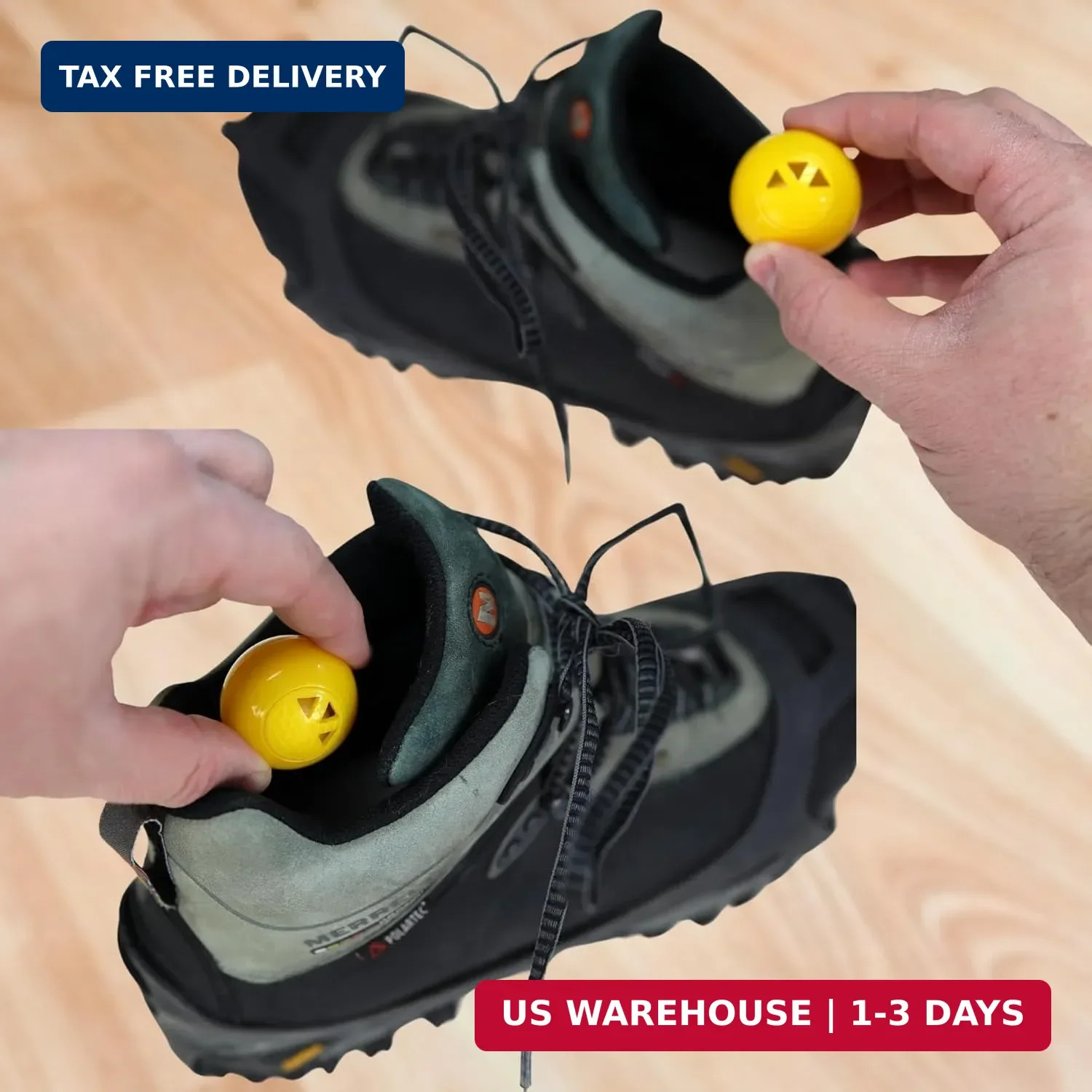 Iconikal 12-Pack Sneaker Shoes Backpack Deodorizer Spheres, Yellow, for Deodoriz