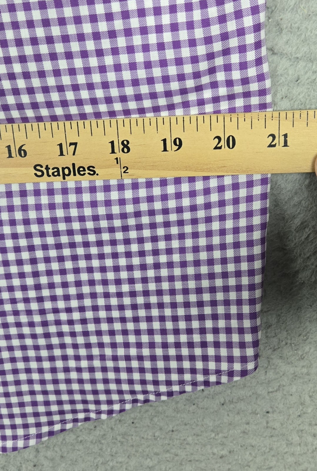 Frank & Eileen “Paul” Shirt Long Sleeve Cotton Casual Purple Gingham Mens Medium