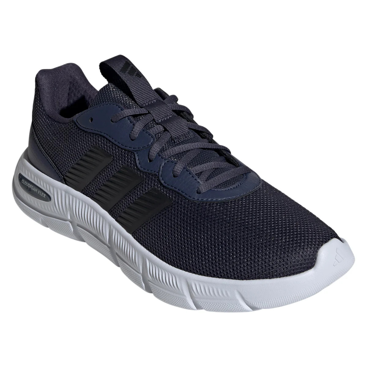 adidas Men’s Cloudfoam Flex Sneaker Memory Foam Black Navy New Sizes 8.5-13