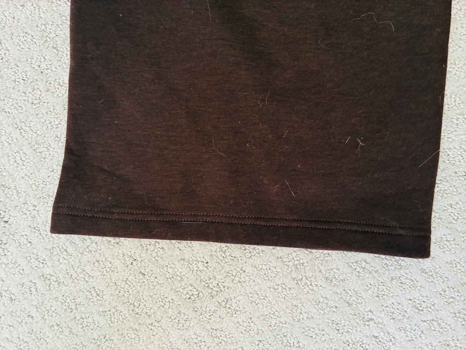 OGLmove FuzzLuxe Double Waistband Pants Brown Size Medium Straight Leg Pockets