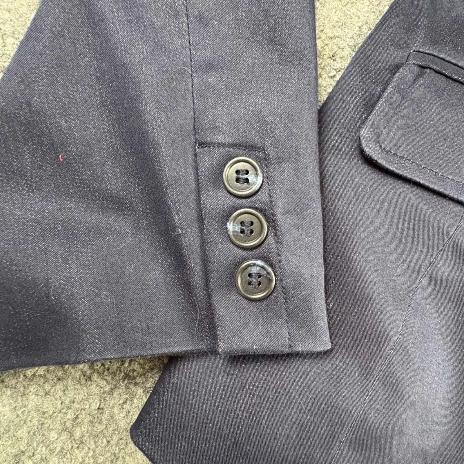 NY&CO City Blazer Womens 14 Navy Minimalist Classic Preppy Dark Academia Office